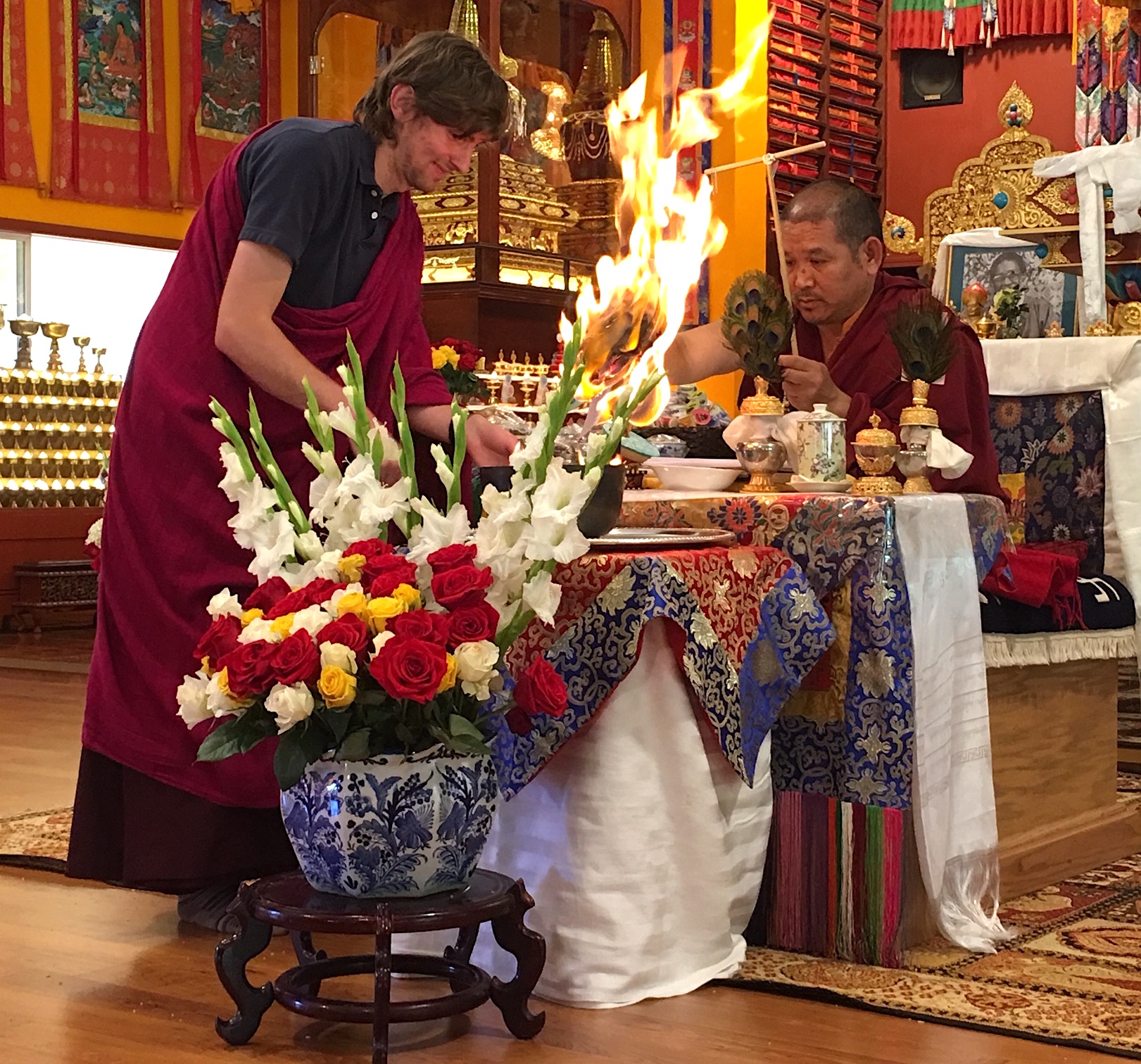 Neydren with Tulku Thadral Rinpoche